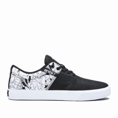 Supra STACKS II VULC - Miesten Tennarit - Mustat/Valkoinen